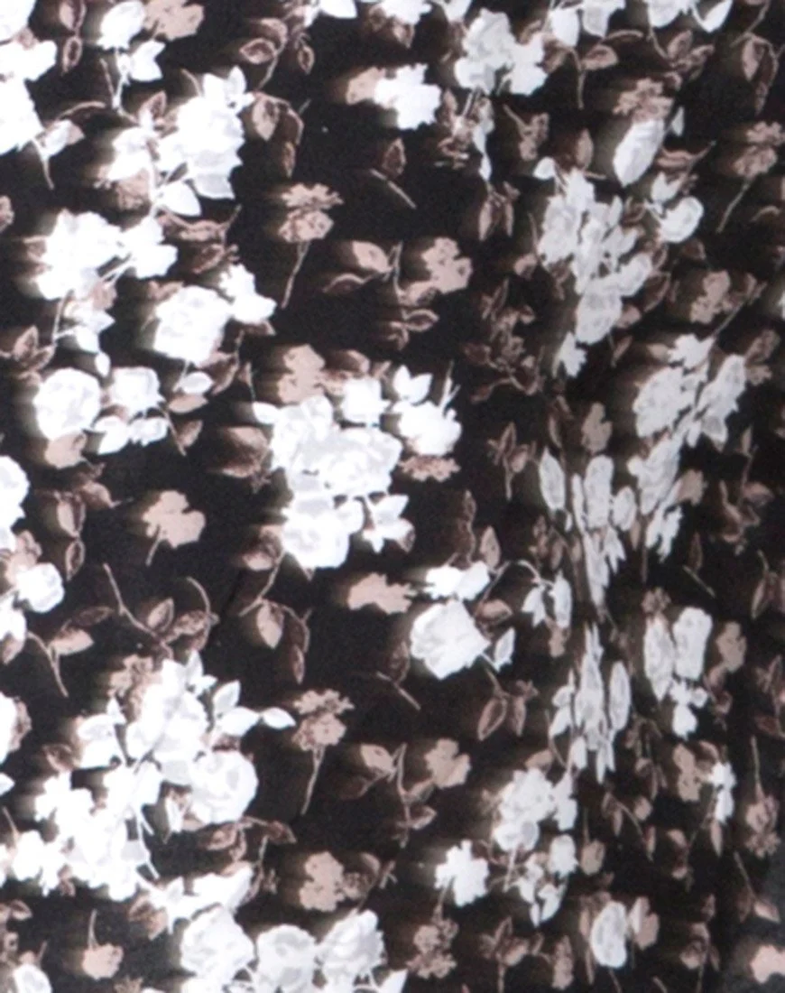 Youki Midikleid in Dark Wild Flower - Image 8