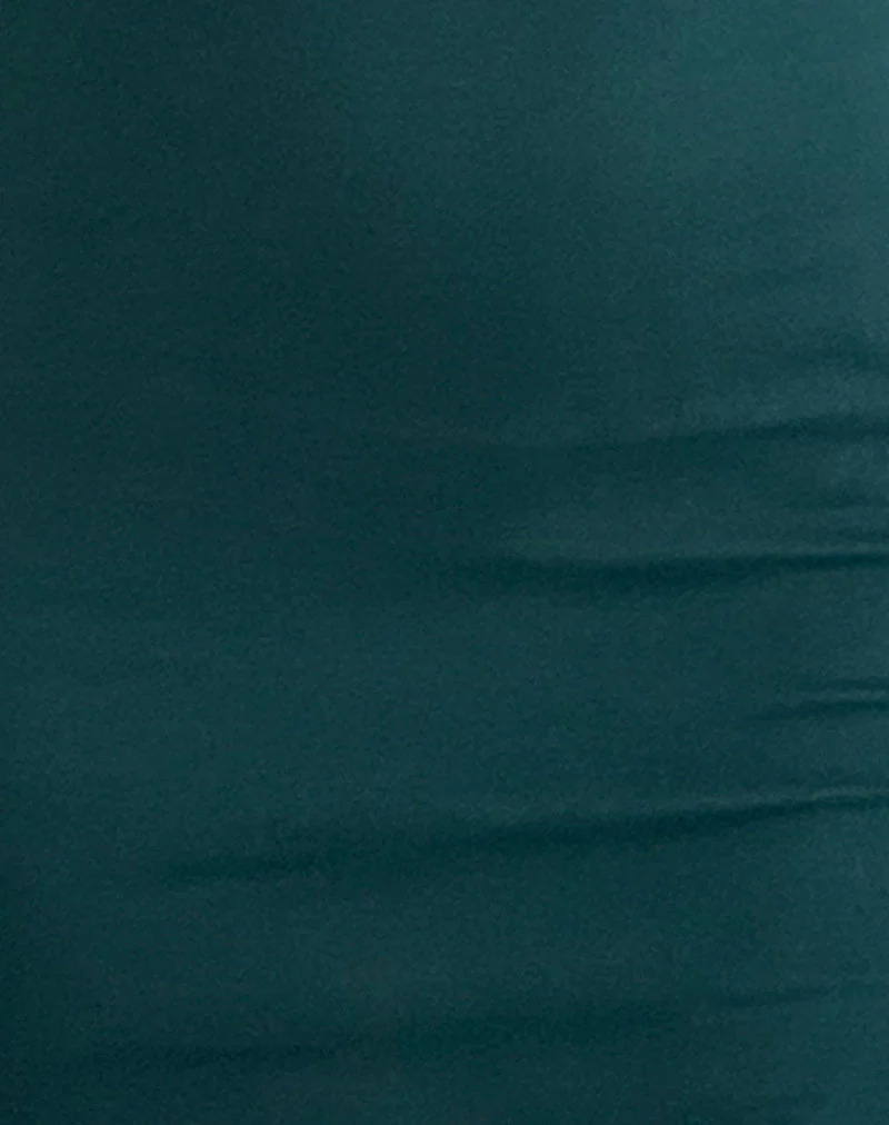 Yrion Bodycon-Minikleid mit Rollkragen in Waldgrün - Image 6