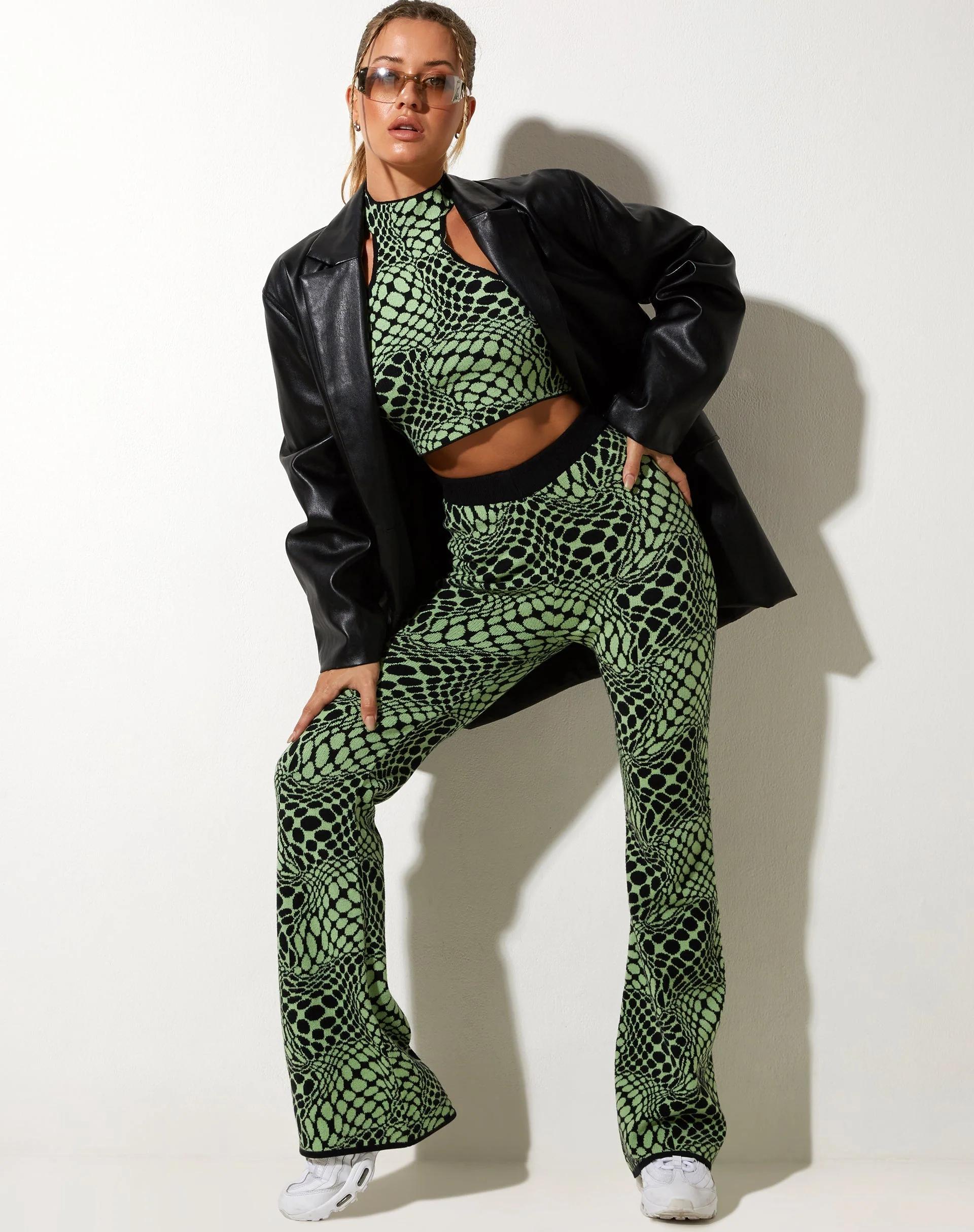Yuana Hose in Geo Polka Arkadisch Grün