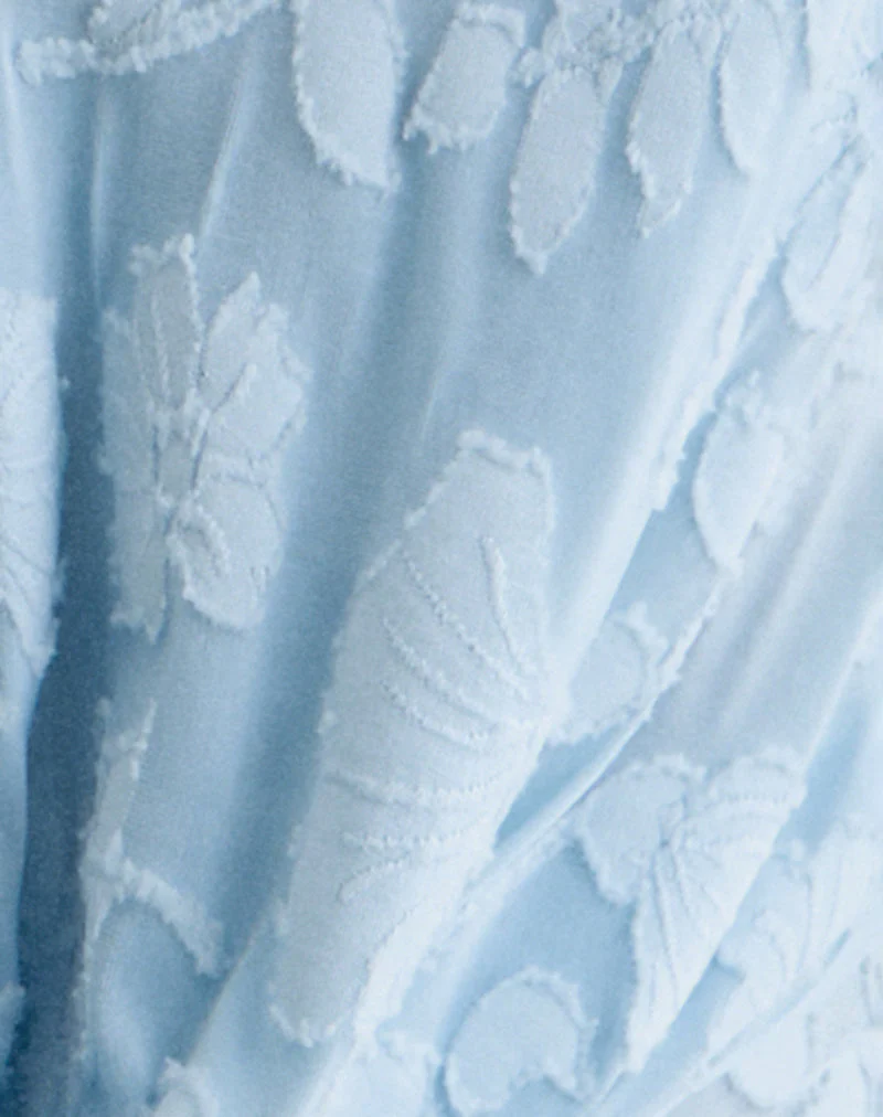 Yukari Taucher-Top aus Burnout-Mesh Blau - Image 6