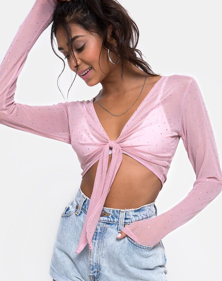 Yun Top in Kristallnetz Rose - Image 2