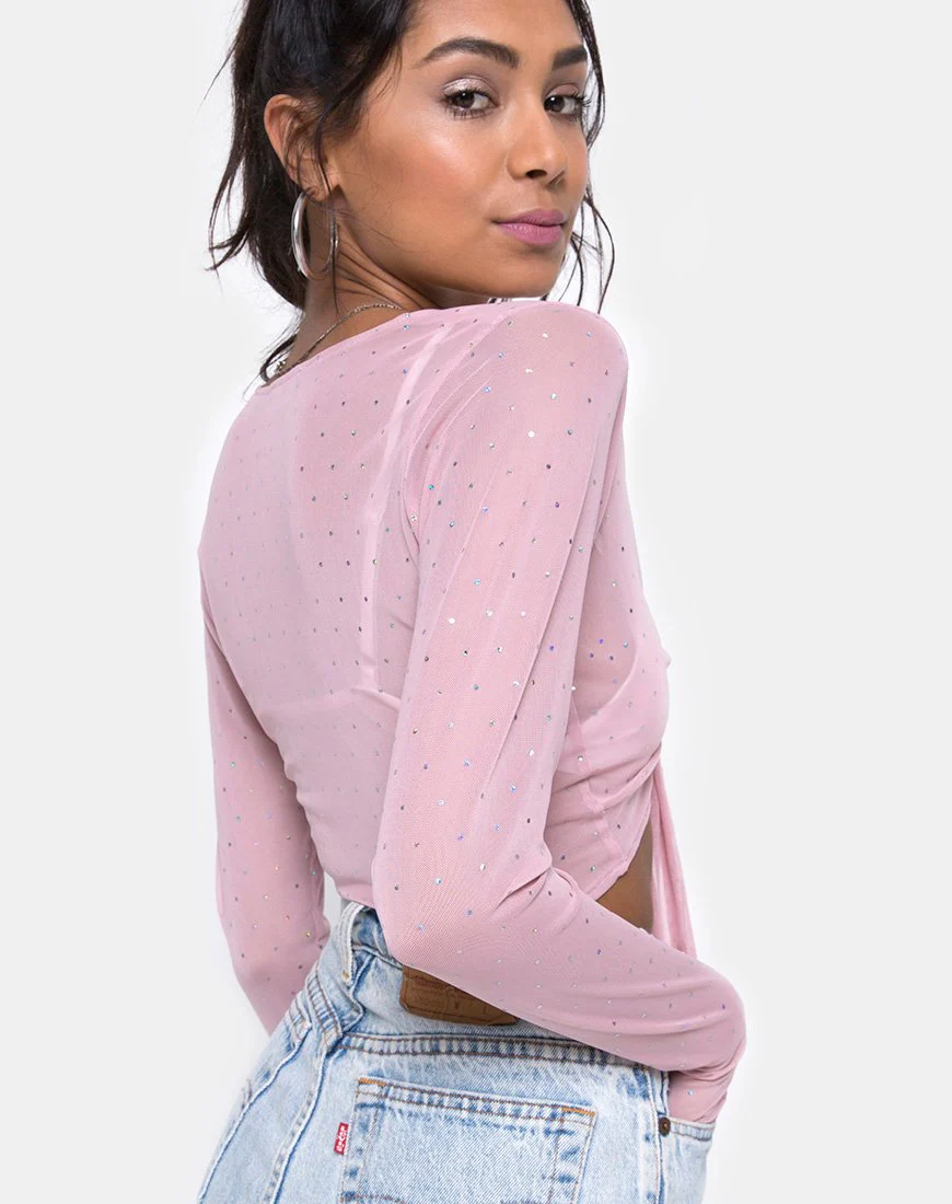 Yun Top in Kristallnetz Rose - Image 3
