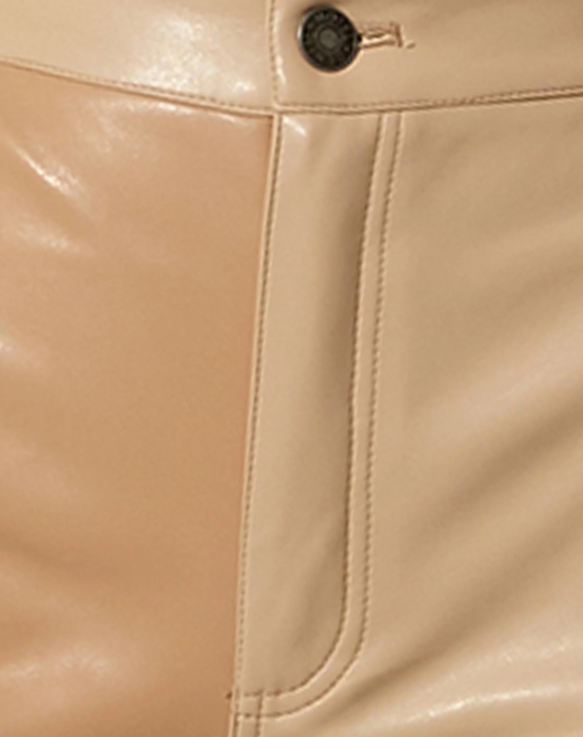 Zabel Schlaghose in PU Tan Creme - Image 7