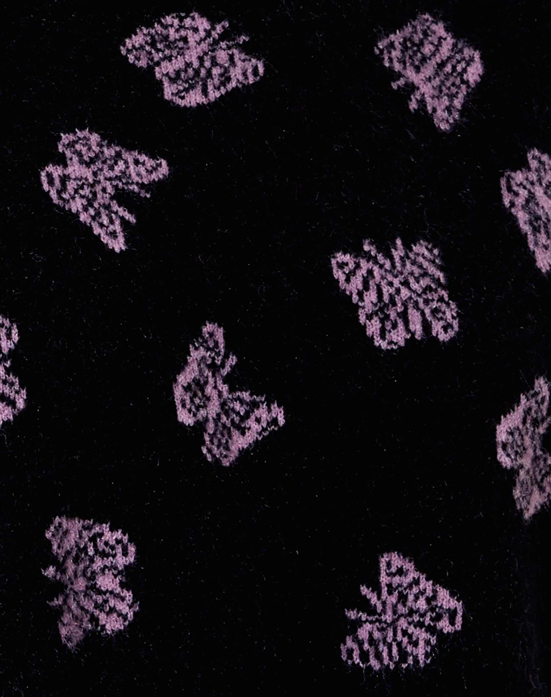 Zacha Pullover in Knit Butterfly Schwarz und Lila - Image 5