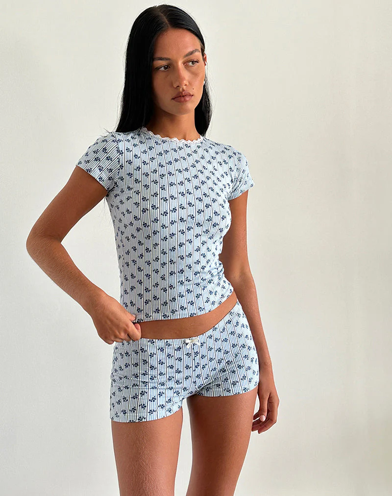Zagy Tee mit floralem Streifen - Image 5