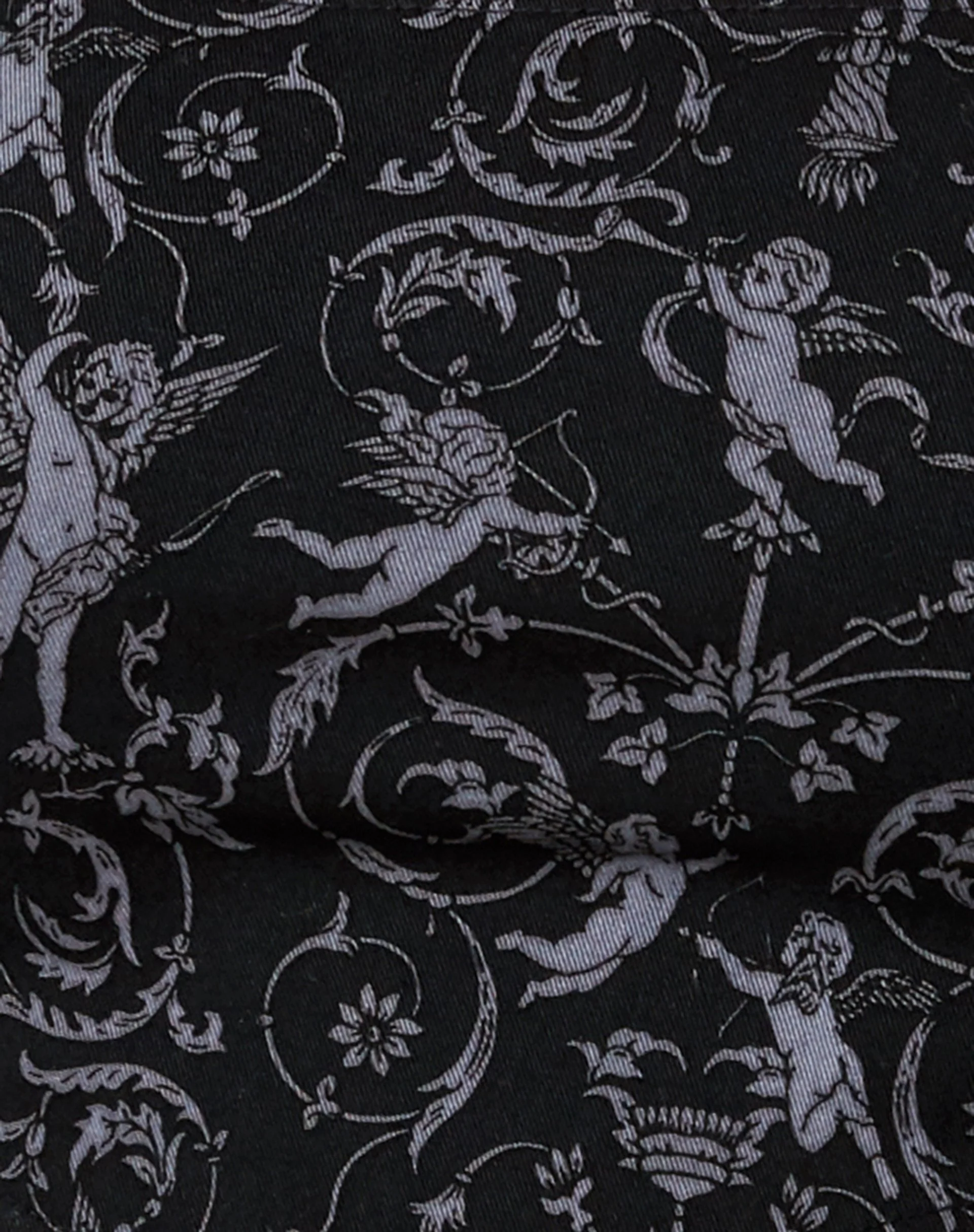 Zana Korsett Top in Barock Cherub Schwarz und Grau - Image 5