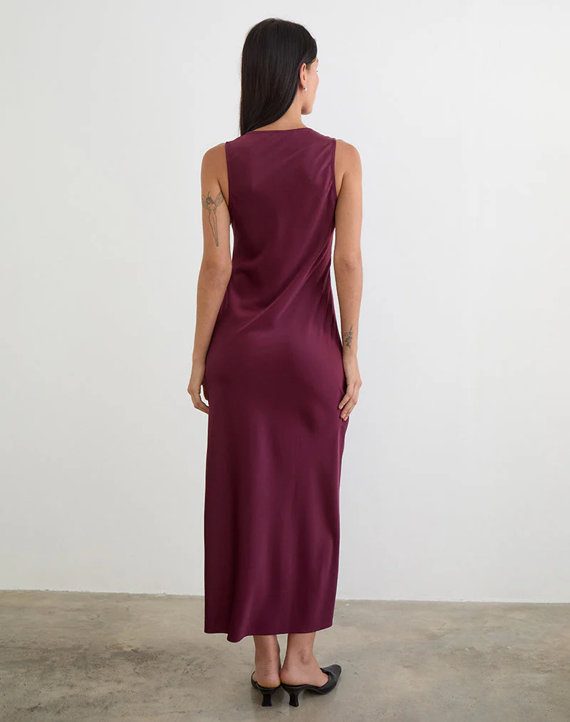 Zarita Satin-Maxikleid in Zinfandel - Image 4