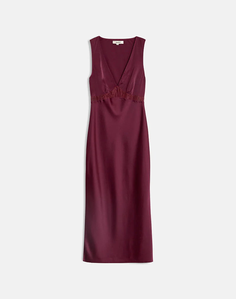 Zarita Satin-Maxikleid in Zinfandel - Image 5