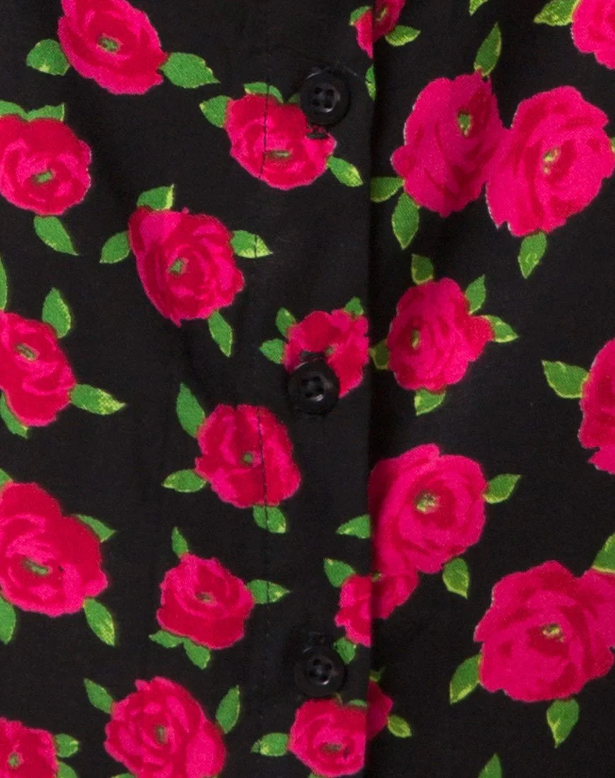Zavacca Kleid in Rot Blüte - Image 5