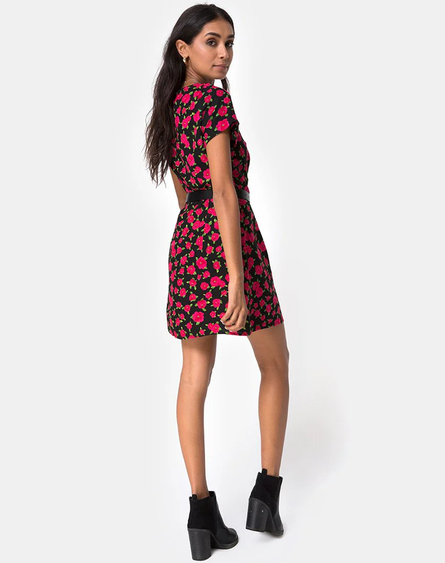 Zavacca Kleid in Rot Blüte - Image 7