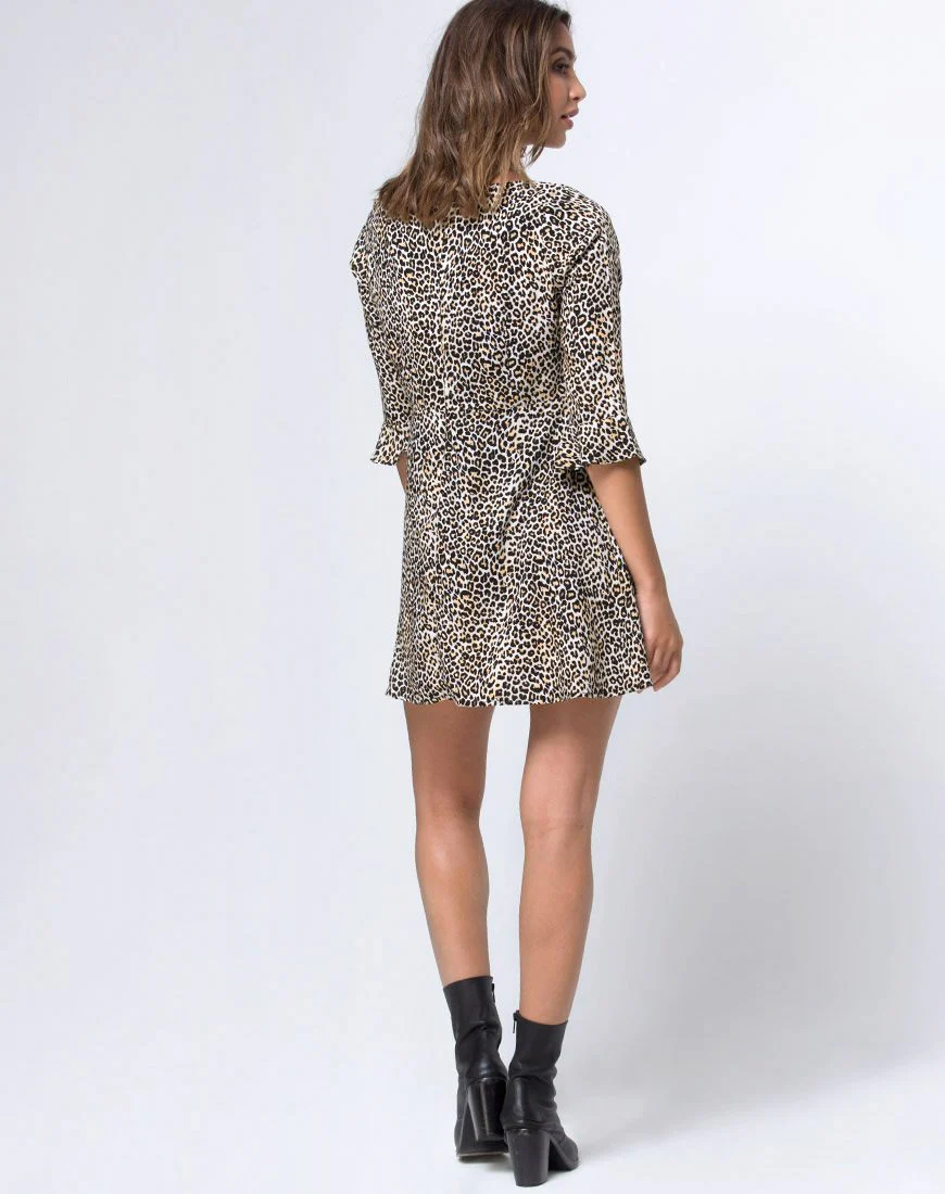 Zavnon Kleid in Rar Leopard Braun - Image 4