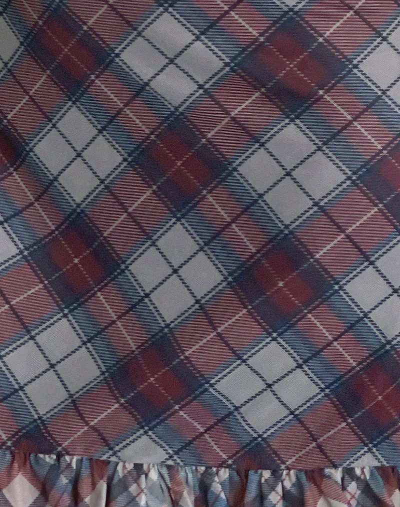 Zeinari Minikleid aus Diagonalkaro Navy - Image 6