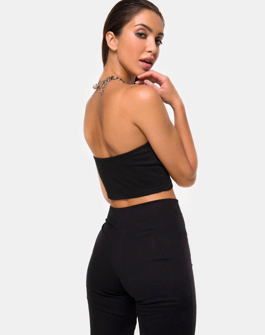 Zipshi Crop Top in Schwarz - Image 2
