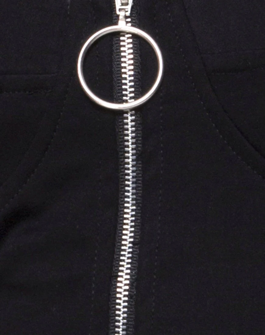 Zipshi Crop Top in Schwarz - Image 5