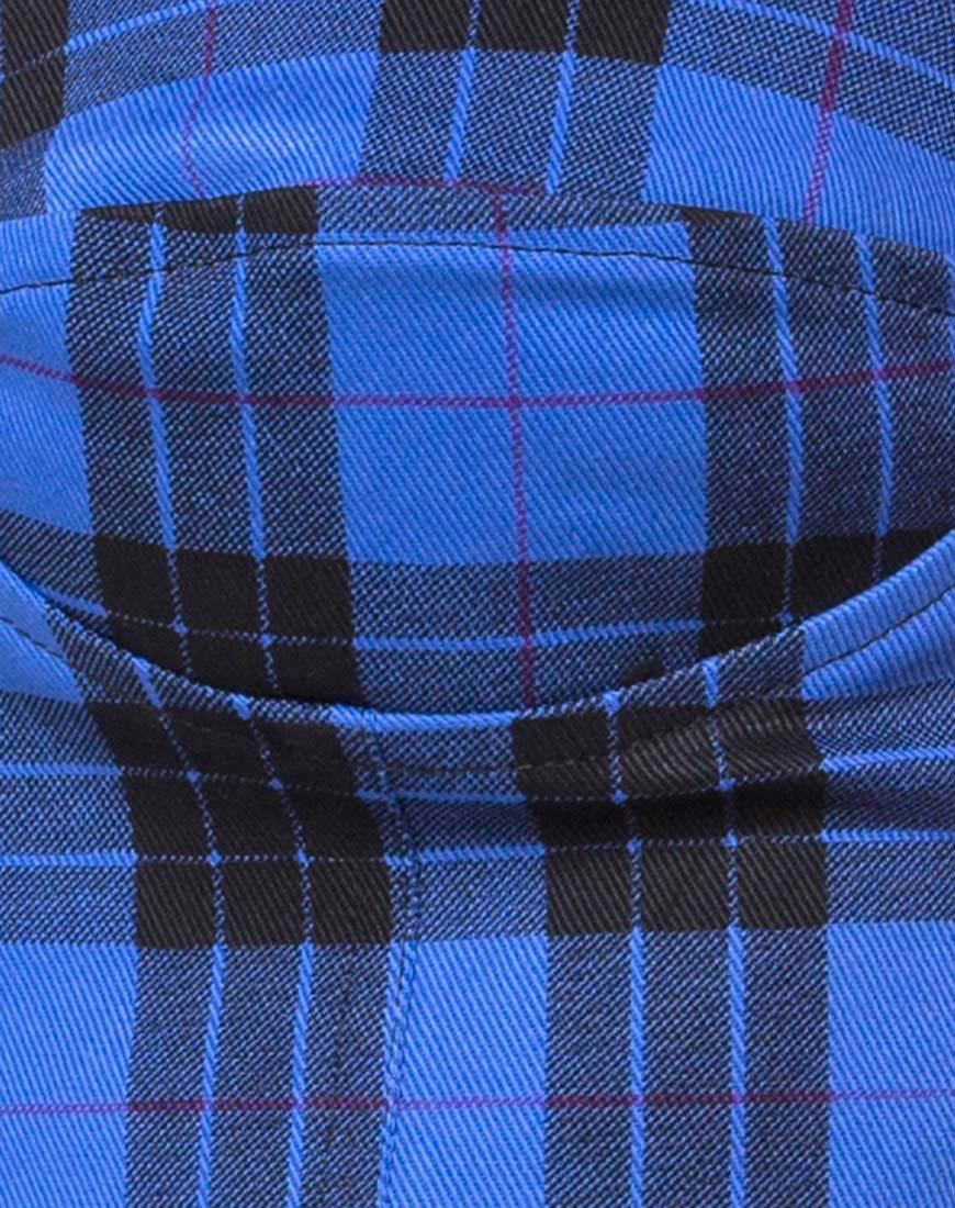 Zipshi Cropped Top in Tartan Blau - Image 5