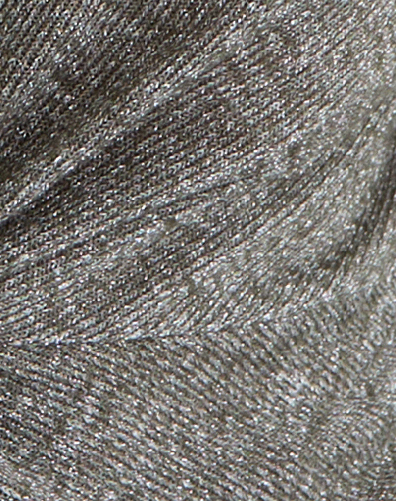 Zoril Twist Top in Glitzerstrick Khaki - Image 5