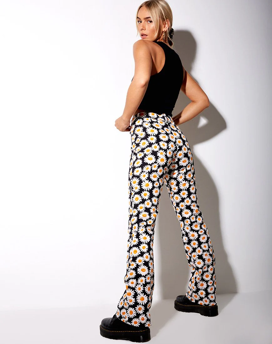 Zoven Hose in Daisy Love Schwarz - Image 4