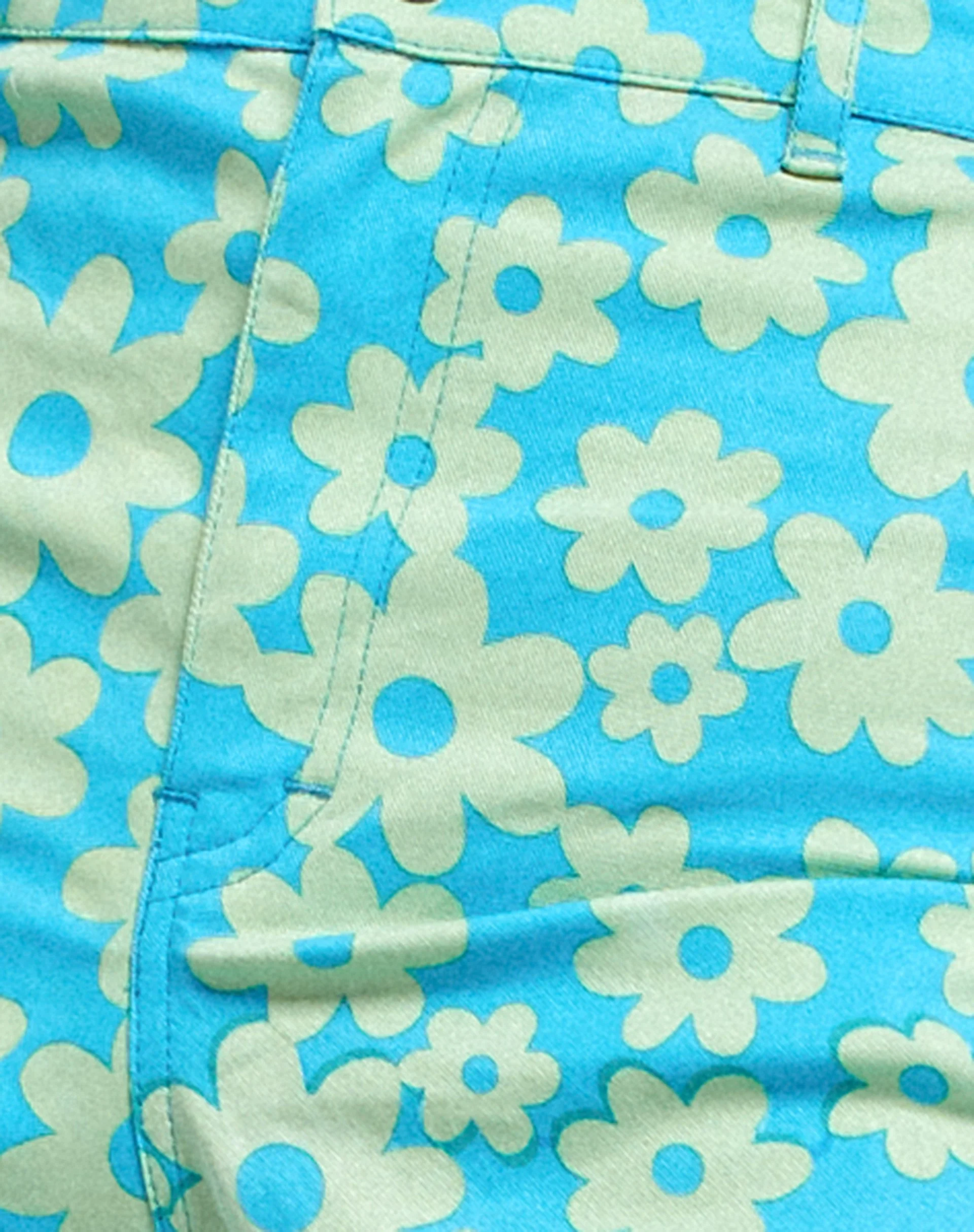Zoven Schlaghosen in Retro Daisy Blau - Image 7