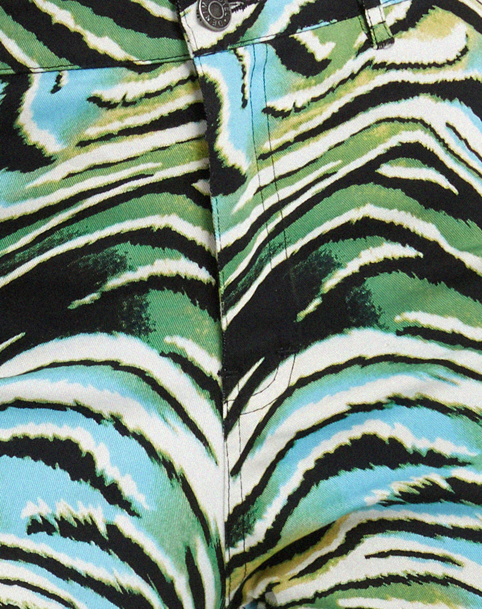 Zoven Schlaghose in Warped Zebra Blau - Image 7